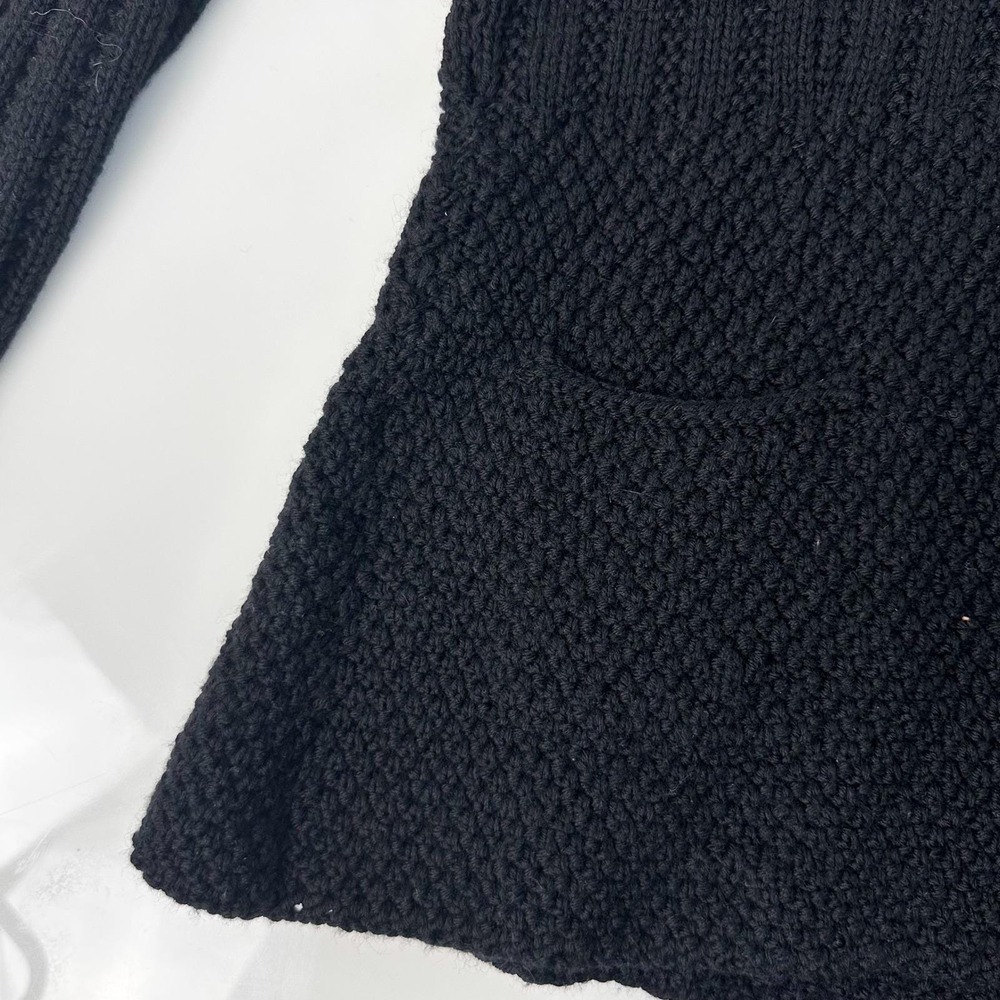 Vintage Late‎ 1990s  RARE Marion Foale Black Hand-Knit Cardigan Size M - Picture 8 of 9